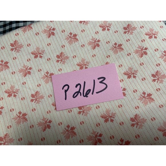 Vintage Springs Industries Cotton Fabric 29" x 44" Wide Pink Maple Leaf Quilting - Picture 5 of 5